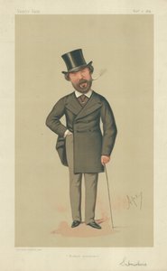 M. Henry Du Pre Labouchere, Assurance modeste, 7 novembre 1874, caricature de Vanity Fair - Carlo Pellegrini