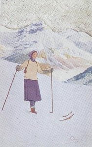 Skieur sur les pentes d