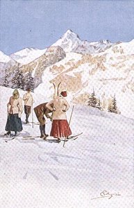 Skieurs faisant une pause sur les pentes