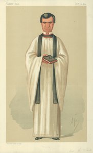 Le révérend Henry White, prières, 26 décembre 1874, caricature de Vanity Fair - Carlo Pellegrini