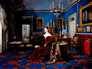 Portrait de Maria Cristina de Savoie au palais de Caserte