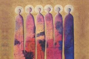 Figures spirituelles dorées