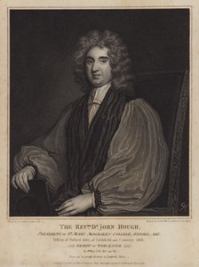 John Hough, évêque anglais et président du Magdalen College, Oxford - Caroline Watson