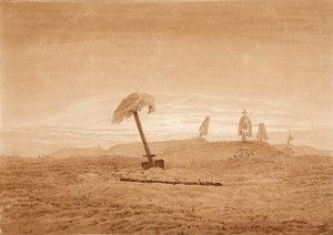 Paysage avec tombes, vers 1835-1837 - Caspar David Friedrich