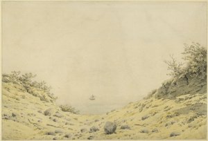 Vue sur la mer à travers les dunes - Caspar David Friedrich
