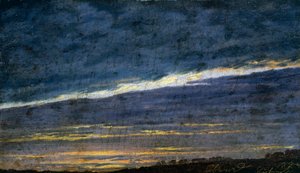 Ciel du soir nuageux
