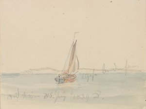 Dahl, Johan Christian - Voilier devant Mon - Caspar David Friedrich