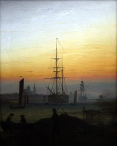French : Le port de Greifswald The Port of Greifswald - Caspar David Friedrich