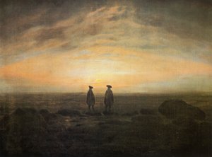 French : Deux hommes au bord de la mer Two Men by the Sea - Caspar David Friedrich