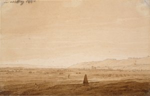 Paysage avec un obélisque - Caspar David Friedrich