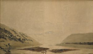 Paysage montagneux avec rivière le matin, 1830-35 - Caspar David Friedrich