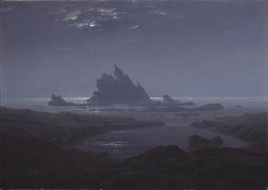 Récif rocheux sur le rivage, vers 1824 - Caspar David Friedrich