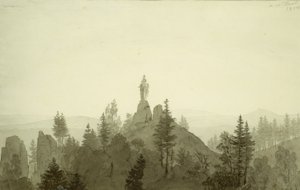 Statue de la Madone dans les montagnes - Caspar David Friedrich