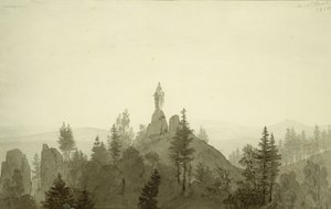 Statue de la Vierge dans les montagnes - Caspar David Friedrich