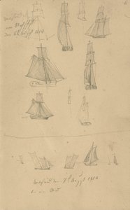 Études de voiliers - Caspar David Friedrich