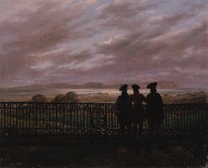 Les poètes Vasily Andreyevich Zhukovsky, Sergeyevich Ivan Turgenev et Aleksandr Ivanovich Turgenev, fin des années 1820 - Caspar David Friedrich