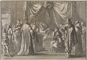 Le lit de mort de Marie de Médicis, 1642 - Caspar Luyken (attributed to)