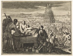 Fabrication de pierres pour la Tour de Babel - Caspar Luyken