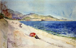 Sur la plage sous la Promenade des Anglais, Nice, France - Cass Gilbert