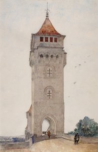 Pont Valentré, Cahors, 1926 - Cass Gilbert