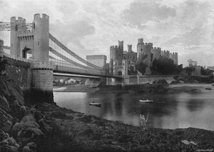 Château et ponts de Conway, vers 1896