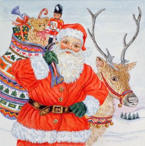 Père Noël et ses rennes