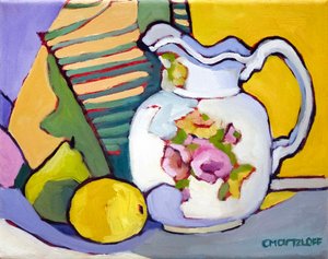 Fusion florale, 2024 (huile sur toile) - Catherine J Martzloff