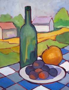 Vin et campagne, 2025 (huile sur toile)