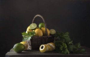 Nature morte rustique aux agrumes - Catherine Wang