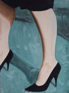 Misfit Legs 1, 2013 (huile sur papier) - Cathy Lomax