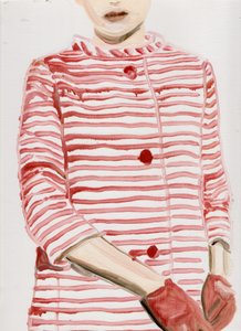 Stars in Stripes (MF), 2015 (huile sur papier) - Cathy Lomax