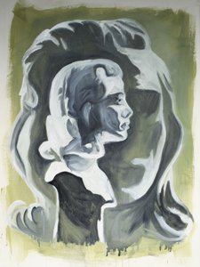 Stolen Face, 2020 (huile sur papier) - Cathy Lomax