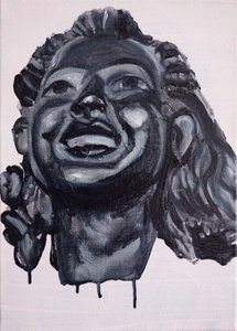 Les joyeuses jeunes filles : Olivia, 2017 (huile sur lin) - Cathy Lomax