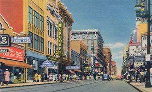 Quatrième Avenue, vue vers le nord, 1942