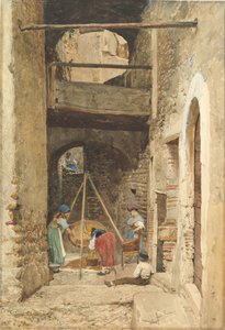 Cour italienne et figures