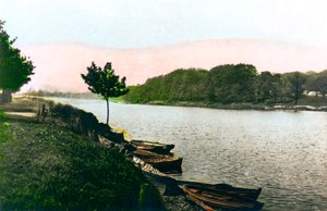 La rivière Tyne à Hexham, Northumberland, 1926