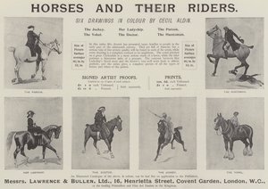 Publicité, chevaux et leurs cavaliers