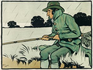 Sports et jeux anglais anciens : la pêche à la ligne - Cecil Charles Windsor Aldin