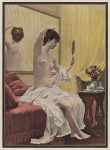 Femme à sa toilette du matin