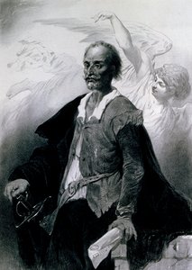Portrait de Miguel de Cervantes Saavedra (Alcalá de Henares) - Celestin Francois Nanteuil