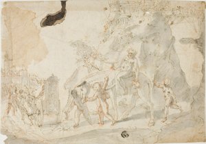 Triomphe de Bacchus avec Silène ivre sur un âne - Cesare Pollini