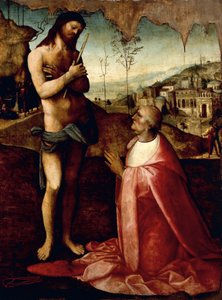 Le Christ souffrant et le cardinal Oliviero Carafa en prière (peinture)