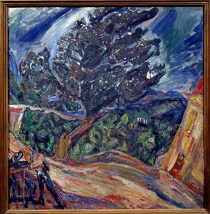 Grand arbre bleu par Chaim Soutine