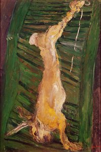 Lièvre sur un volet vert, c.1924-25