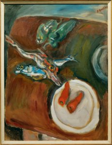Nature morte avec poissons, piments et carottes - Chaim Soutine
