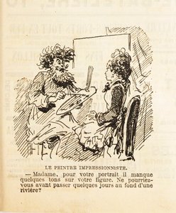 Madame, pour votre portrait il manque quelques tons sur votre visage..., 1877