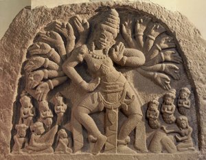 Shiva dansant à seize bras