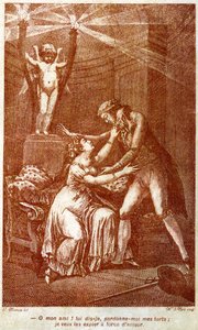 Illustration pour « Les Liaisons dangereuses » roman épistolaire de Choderlos de Laclos (1741-1803) (gravure)