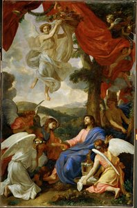 Le Christ au désert servi par les anges - Christ in the desert, served by angels ...