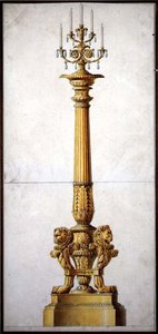 Design pour un candélabre néoclassique, c.1820 - Charles (attr. to) Percier